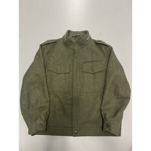 Rascher Loden Men's Made In Germany with Hood Size 48 Wool Jacket Green